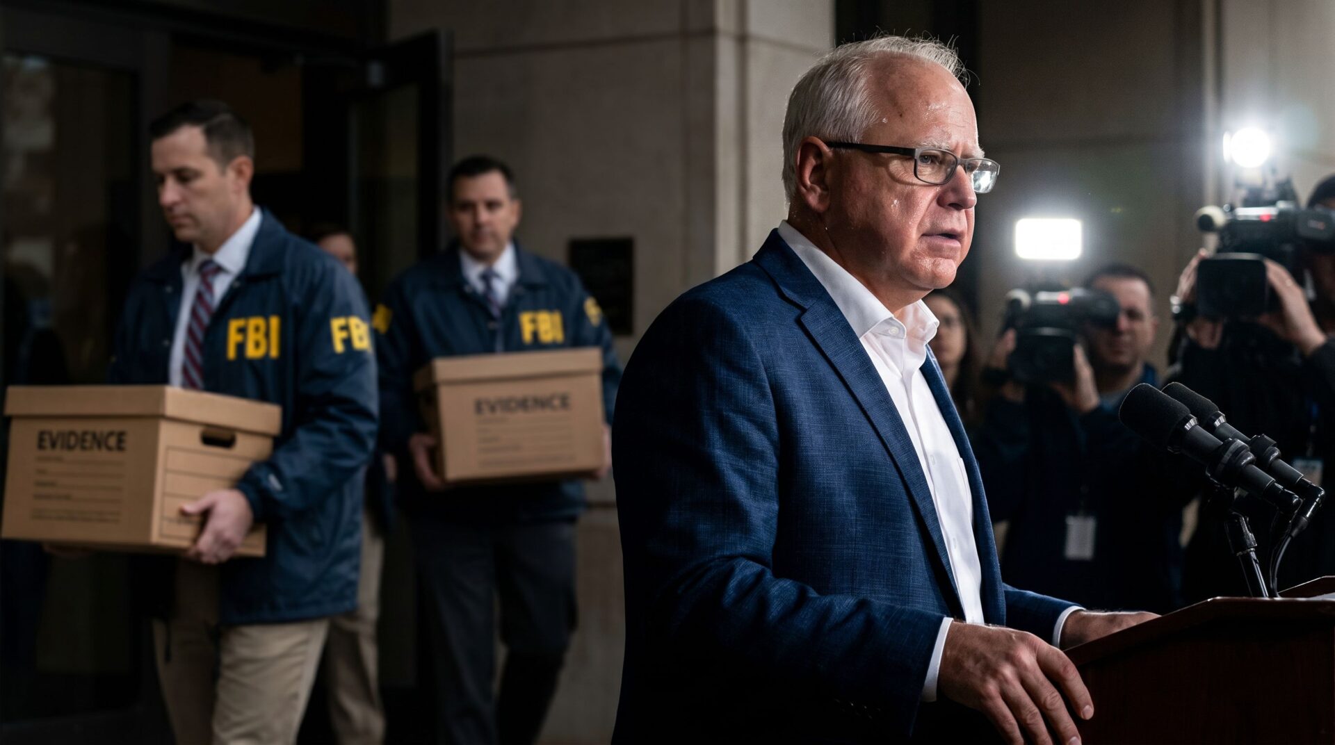 Tim Walz Tried to Take Credit for the Fraud Raids — Then the FBI Director and the DOJ Publicly Pantsed Him